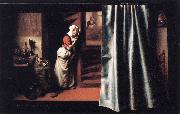 MAES, Nicolaes Eavesdropper with a Scolding Woman Sweden oil painting artist